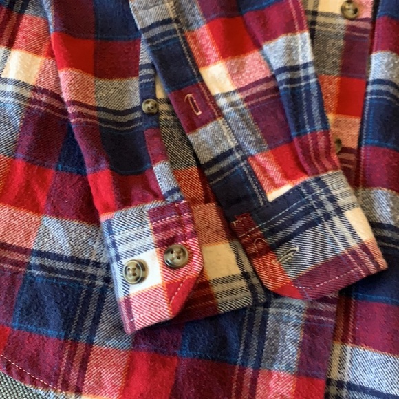 Men’s M Plaid Blue and Red Button Down - Picture 4 of 4